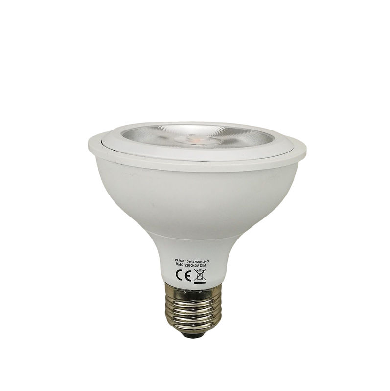 1200lm 10w 24 grados PAR30 bombillas LED 3000k color blanco cálido con base de tornillo E27
