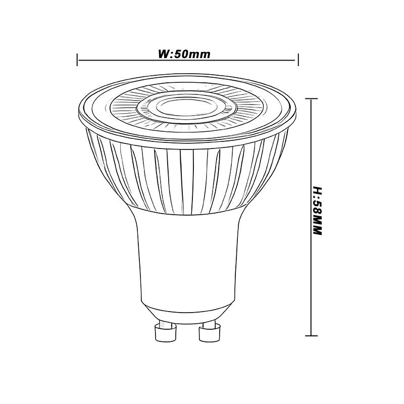 Teco GU10 bombillas LED sin parpadeo 230v 2700K 36 grados RA98 8w bombillas LED Spotligt atenuables