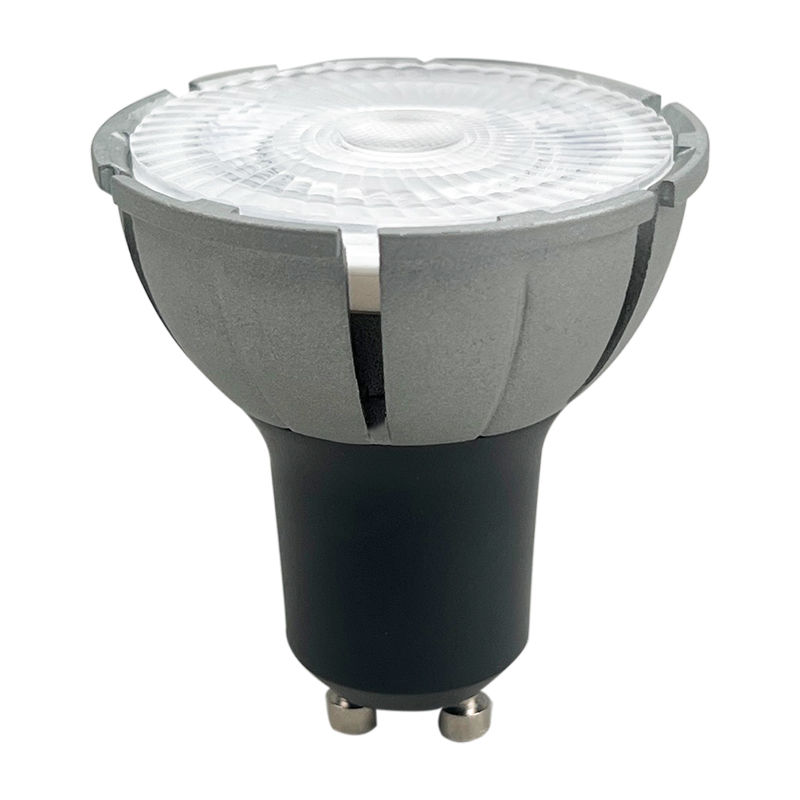 Bombilla LED GU10, 7.5W, ángulo de haz de 60°, temperatura de color ajustable en 3 pasos (1700K-2600K-5000K), interruptor de pared, carcasa metálica no regulable, 230V