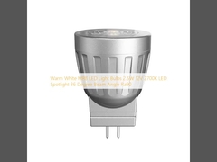 Lámparas de luz LED de color blanco caliente MR8 2.5W 12V 2700K LED Proyector de 36 grados Ángulo de haz Ra90