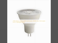 230 V de luz blanca caliente MR16 bombillas LED 6000K sin atenuar Gu5.3 bombillas de foco